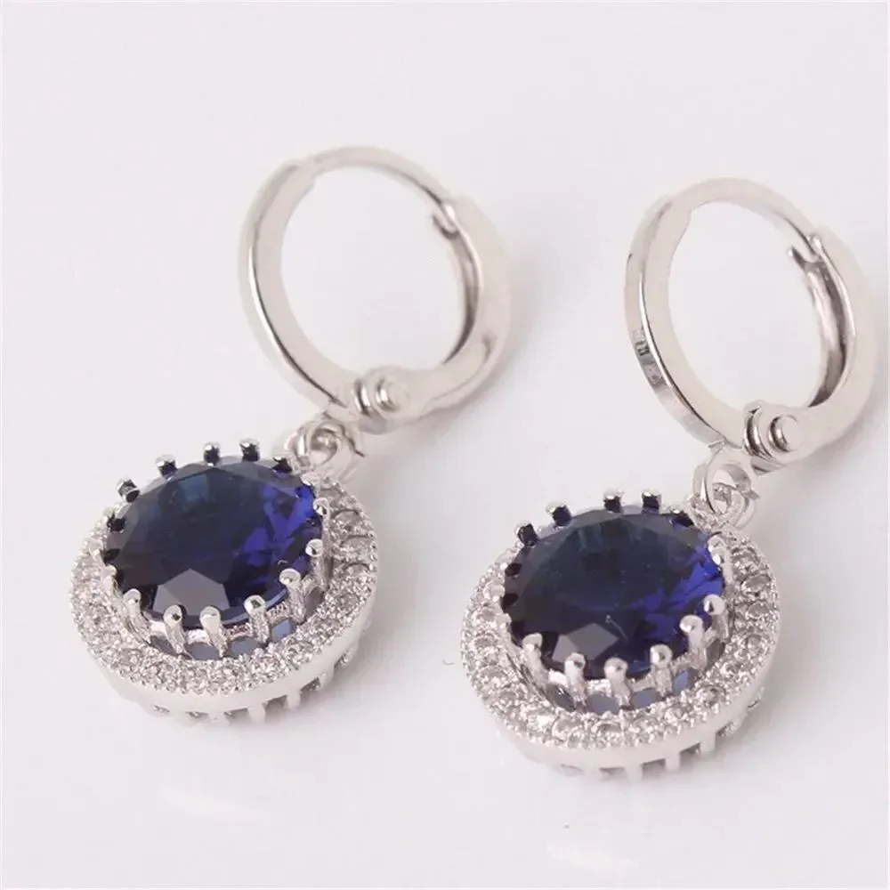 ✨4xHP✨Silver Zircon Rhinestone Dangle Earrings✨